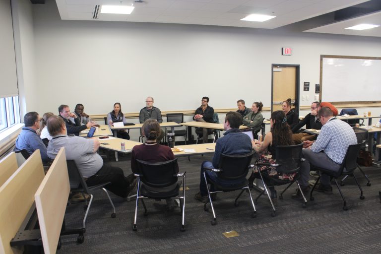 Group discussion for the Water Research Workshop in southern Idaho