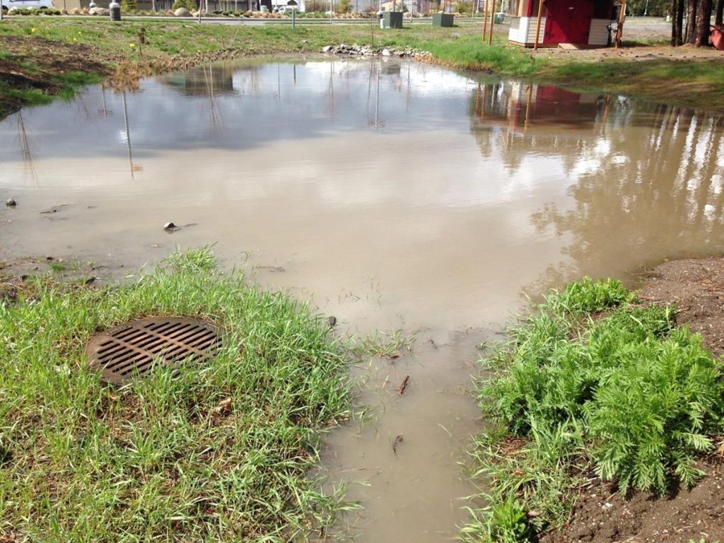 Proper erosion control on construction sites can prevent soil from polluting water. (Photo: J. Ekins)