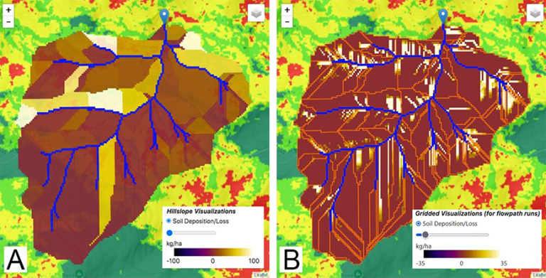 watershed map of soil loss